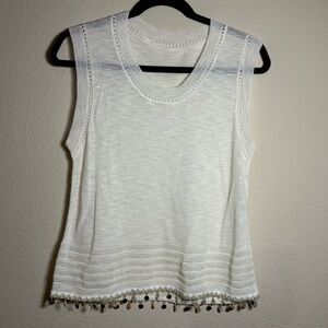 Seashell Beaded Knit Overshirt Lightweight Bathing-Suit Cover up Beachwear